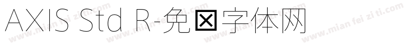 AXIS Std R字体转换